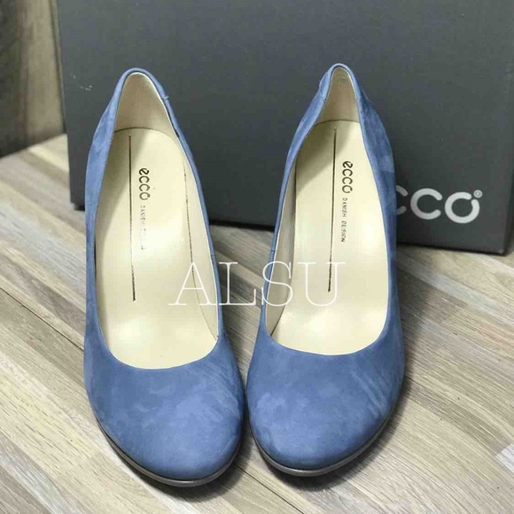 ECCO women’s heels Shape 75 Block Retro Blue Suede - Picture 4 of 8